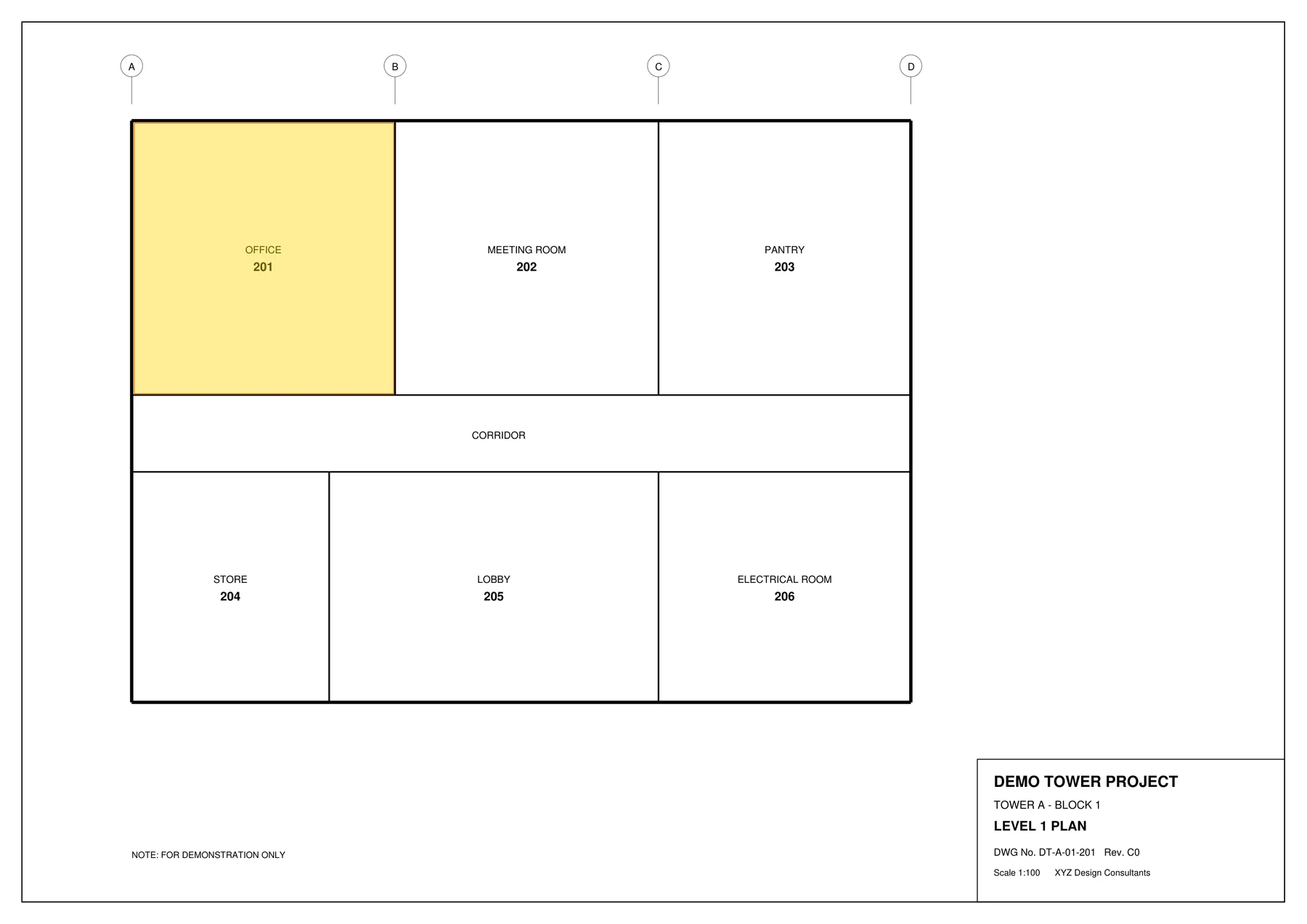 Floor plan with the inspected room automatically highlighted
